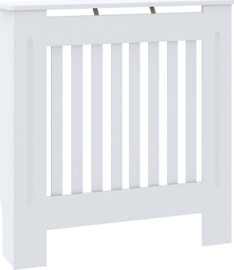 vidaXL Κάλυμμα Καλοριφέρ από MDF Λευκό 78x19x81.5cm