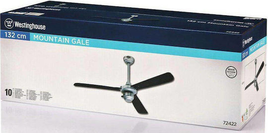 Westinghouse Mountain Gale Ceiling Fan 132cm Black / Silver