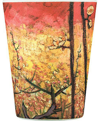 Ecoffee Cup Van Gogh Glowering Κούπα Μπαμπού με Καπάκι Κόκκινη 350ml