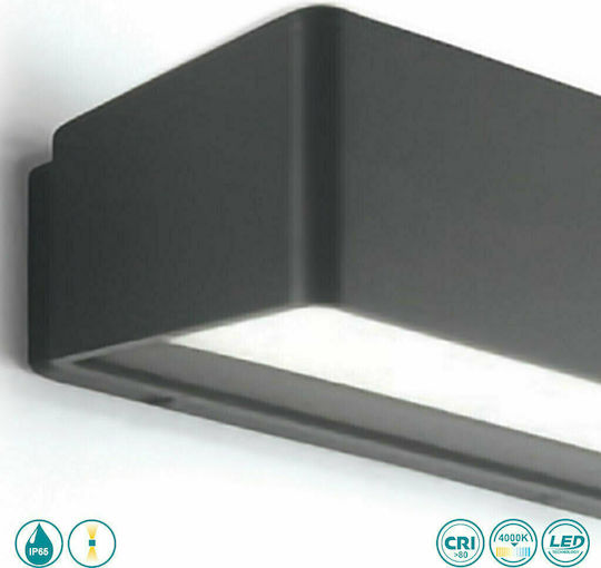 Gea Luce Haru Wandmontierte Außen-Deckenleuchte LED IP65 13W mit Natürliches Weiß Licht