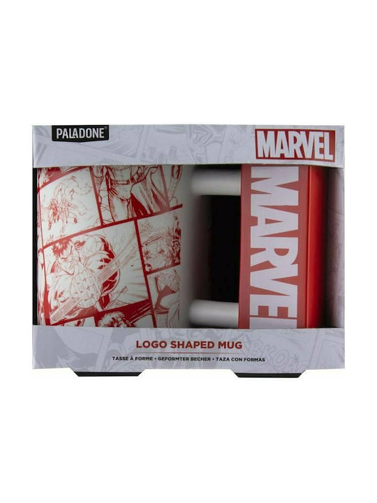 Paladone Marvel Logo Чаша Керамично Бяла 450мл