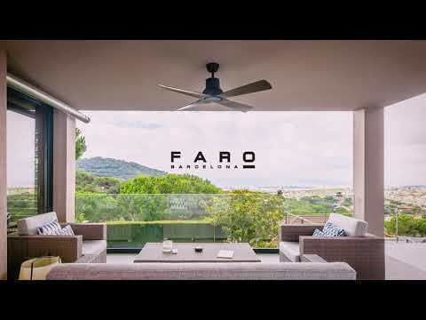 Faro Barcelona Milos L Ceiling Fan 132cm Matt Black
