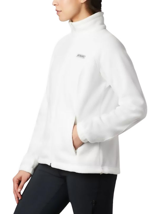 Benton Springs Fleece Γυναικεία Ζακέτα με Φερμουάρ σε Λευκό Χρώμα