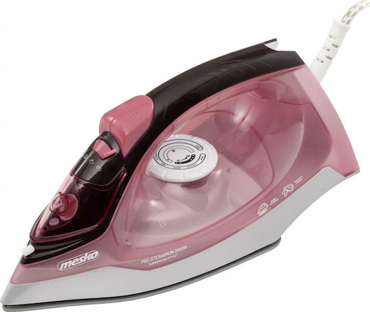 Mesko MS-5028 Steam Iron 2200W with Ceramic Plate and Continuous Steam Supply 30g/min