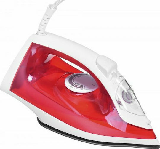 Philips Steam Iron 2000W with Non-stick Plate and Continuous Steam Supply 25g/min Red/White