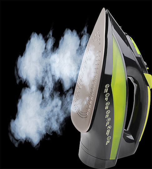 ECG NZ 280 NZ280 Steam Iron 2600W with Stainless Steel Plate and Continuous Steam Supply 30g/min