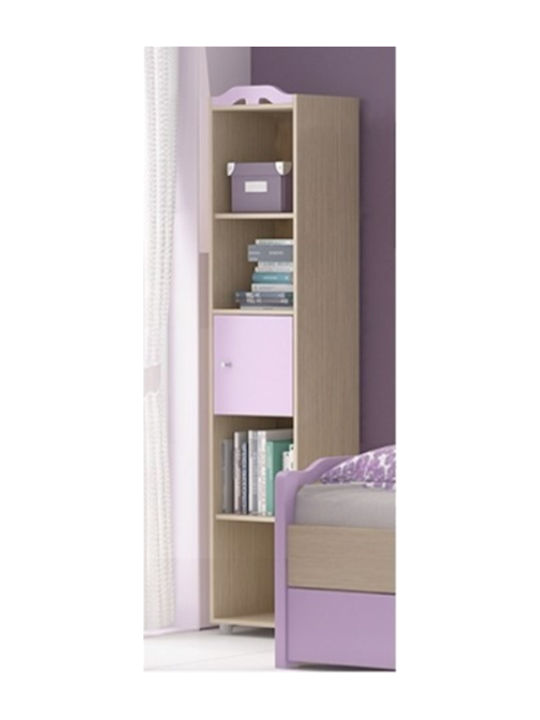 S2 Βιβλιοθήκη Δαπέδου Ξύλινη Λάττε-Λιλά 38.2x35x180cm