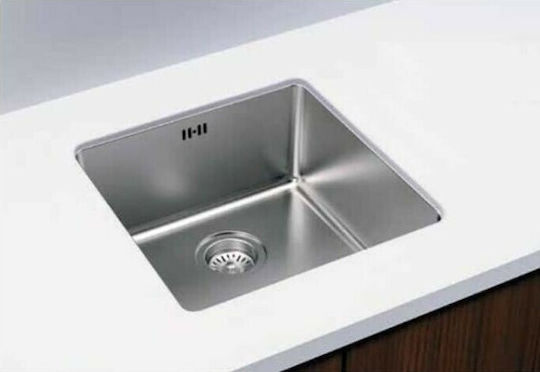 Karag BL 793 Υποκαθήμενος Inox Σατινέ Μ44xΠ44cm Ασημί