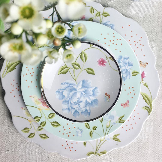 Laura Ashley Heritage Cobblestone Чиния Пустинята от Порцелан Син с Диаметър 12см