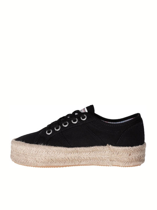 Pepe Jeans Abersun Rustic Flatforms Sneakers Black