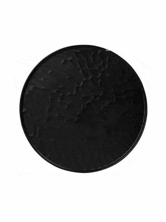 Espiel Wavy Plate Shallow made of Melamine Matte Black with Diameter 35cm