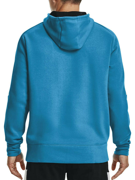 Under Armour Baseline Herren Sweatshirt mit Kapuze und Taschen Radar Blue