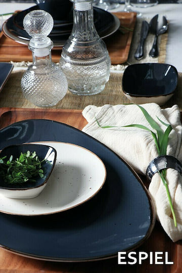 Espiel Terra Plate Soup made of Porcelain Cream with Diameter 23.5cm
