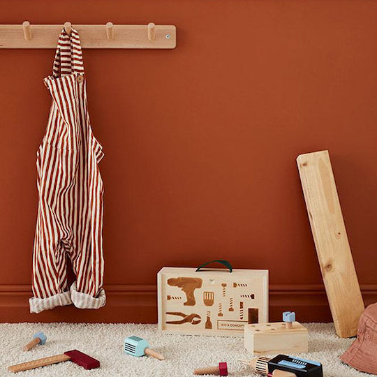 Kids Concept Saga Παιδική Κρεμάστρα Πολλαπλών Θέσεων Βιδωτή Ξύλινη Μπεζ 60x5.5x6.5εκ.