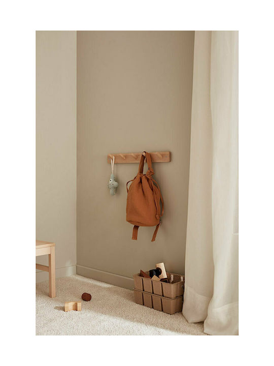 Kids Concept Saga Παιδική Κρεμάστρα Πολλαπλών Θέσεων Βιδωτή Ξύλινη Μπεζ 60x5.5x6.5εκ.