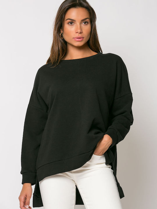 Lang Damen Sweatshirt Schwarz