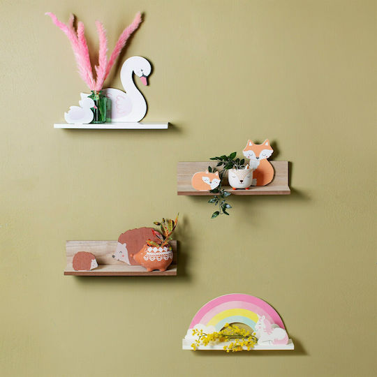 Kinderregal Freya Wandhalterung Weiß 35x9x12,8cm