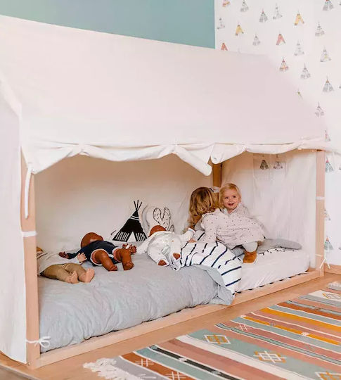 Κάλυμμα Κρεβατιού Tipi Σπίτι Λευκό 200x90cm