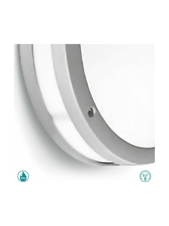 Gea Luce Ura Outdoor Ceiling Flush Mount in Gray Color GES291