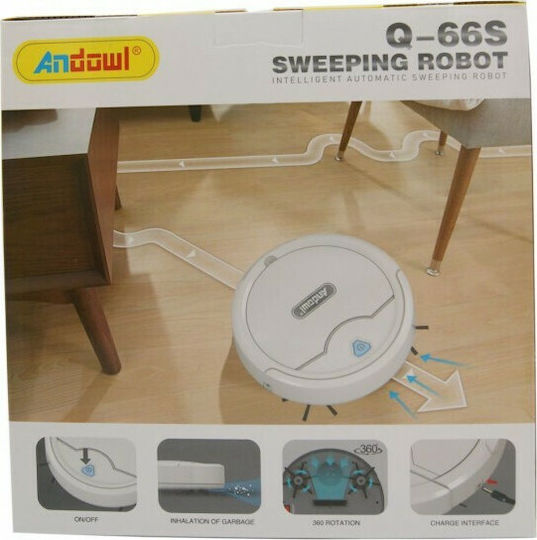 Andowl Q66S Robot Vacuum Cleaner with Sensor Navigation & 2000Pa Suction Power White