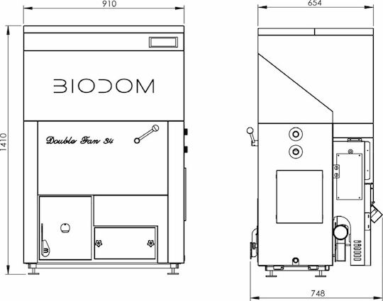 Biodom DF-34 Λέβητας Pellet 26483kcal/h