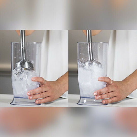 Cecotec Powerful Titanium 1000 04061 Blender de mână cu tijă din oțel inoxidabil 1000W Argint
