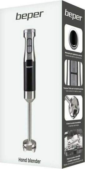 Beper Handmixer mit Inox-Stab 600W Schwarze