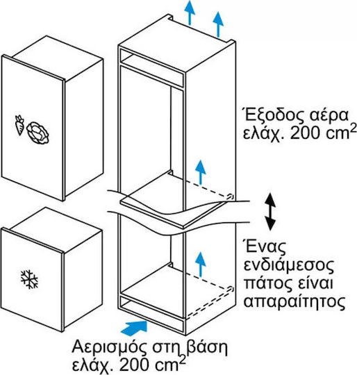 Neff Εντοιχιζόμενος Όρθιος Καταψύκτης 72lt