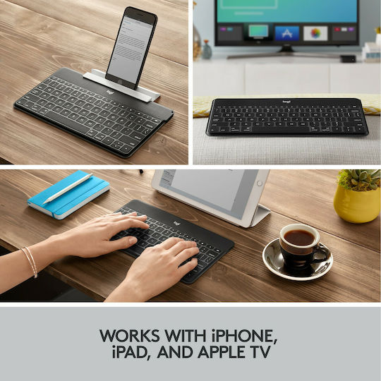 Logitech Keys-To-Go Ασύρματο Bluetooth Πληκτρολόγιο Αγγλικό US