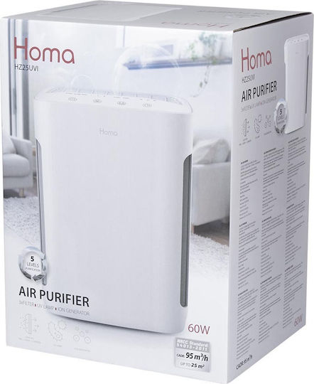 Homa HZ25UVI Air Purifier 60W for Spaces 25m²