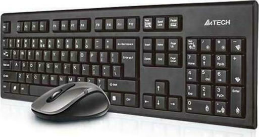A4Tech Wireless Desktop Padless 7100n Tastatur & Maus Set Englisch UK Weiß
