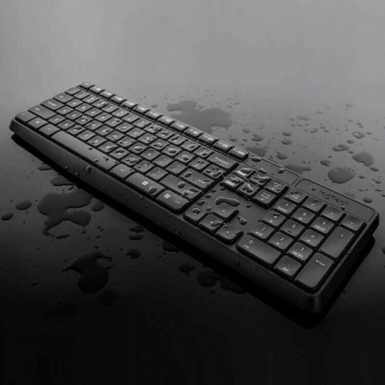Logitech MK235 Ασύρματο Σετ Πληκτρολόγιο & Ποντίκι Γερμανικό