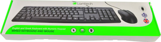 Lamtech LAM040830 Σετ Πληκτρολόγιο & Ποντίκι Ελληνικό