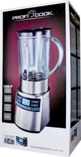 Profi Cook PC-UM 1006 Μπλέντερ με Γυάλινη Κανάτα 1.8 lt 1200W Inox