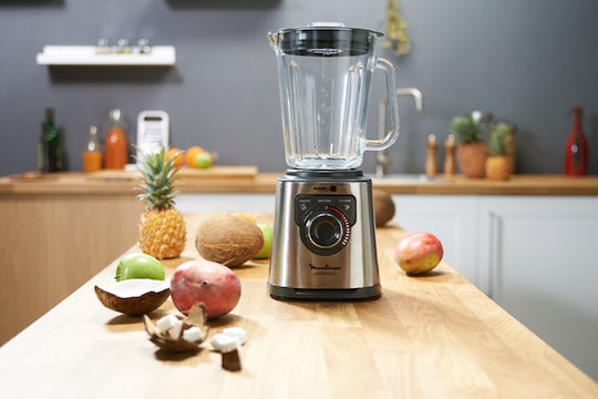 Moulinex LM811D Perfect Mix LM811D Блендер за смути със Стъклен съд 2лт 1200W Инокс