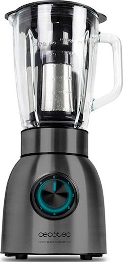 Cecotec Power Black Titanium 1500 PerfectMix Μπλέντερ με Πλαστική Κανάτα 1.8 lt 1500W Μαύρο