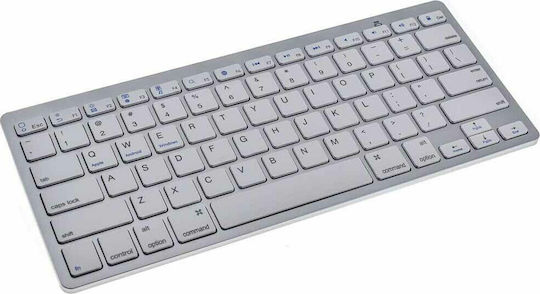 Mobilis BK3001 Fără fir Bluetooth Doar tastatura Engleză US Argintiu
