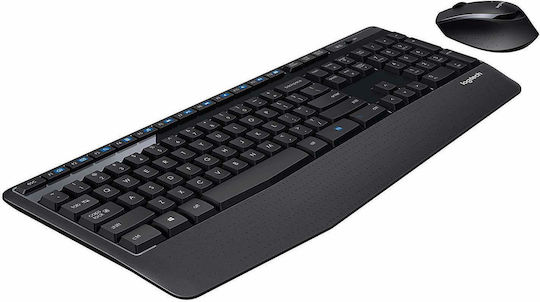 Logitech Combo MK345 Безжично Комплект клавиатура и мишка Английски US Черен