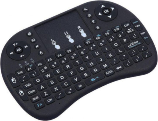 i8 Ασύρματο Πληκτρολόγιο με Touchpad Αγγλικό US