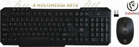 Rebeltec Vortex Ασύρματο Σετ Πληκτρολόγιο & Ποντίκι Αγγλικό US
