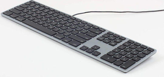 Matias Wired Aluminum Tenkeyless Keyboard for Mac Πληκτρολόγιο Αγγλικό UK Συμβατό με Mac Ασημί