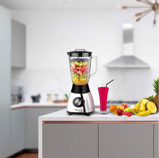 Turbotronic Μπλέντερ με Γυάλινη Κανάτα 1.5 lt 1200W Inox TT-BG5
