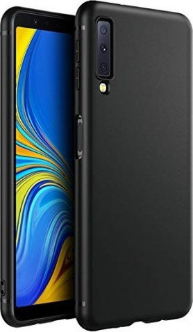Umschlag Rückseite Silikon 1.2mm Schwarz (Galaxy A7 2018)