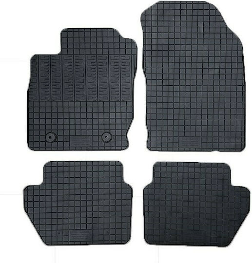 Cik Set of Front and Rear Mats 4pcs for Ford EcoSport 2017+ Black