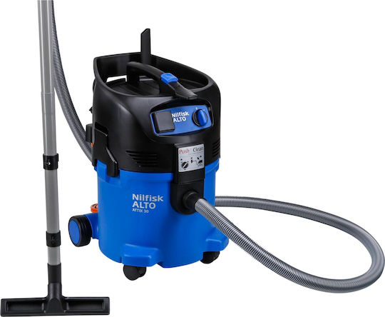 Nilfisk Attix 30-21 PC Staubsauger Flüssigkeiten / Feststoffe 1500W mit Kunststoff Behälter 30Es