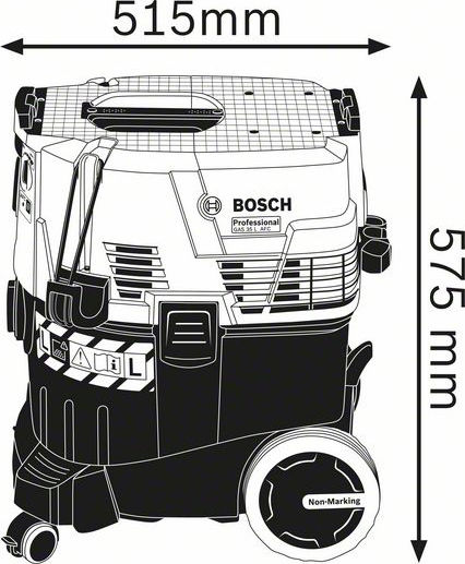 Bosch GAS AFC Professional Staubsauger Flüssigkeiten / Feststoffe 1380W mit Kunststoff Behälter 35Es