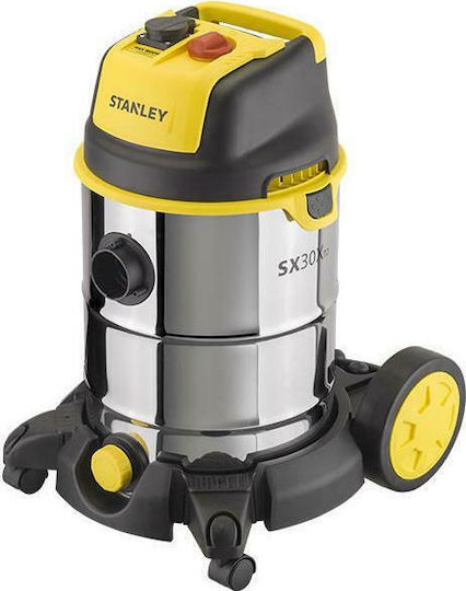 Stanley Vacuum Wet / Dry 1600W with Stainless Bin 30lt