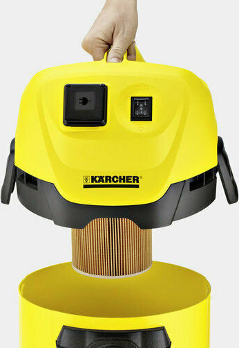 Karcher WD 3 P Σκούπα Υγρών / Στερεών 1000W με Πλαστικό Κάδο 17lt