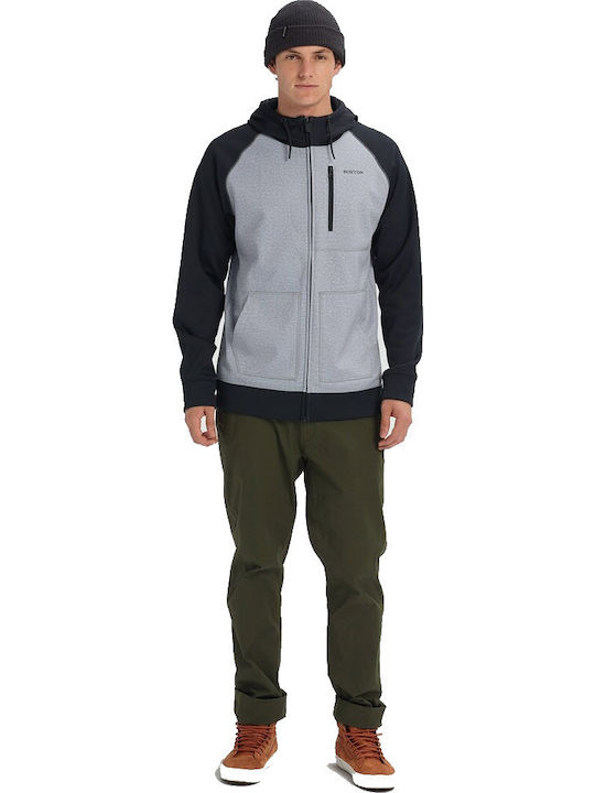 Crown Bonded Sweatshirt mit Kapuze Grau