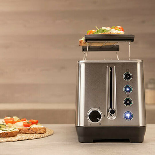 Cecotec BigToast Extra Double Φρυγανιέρα 4 Θέσεων 1000W Inox